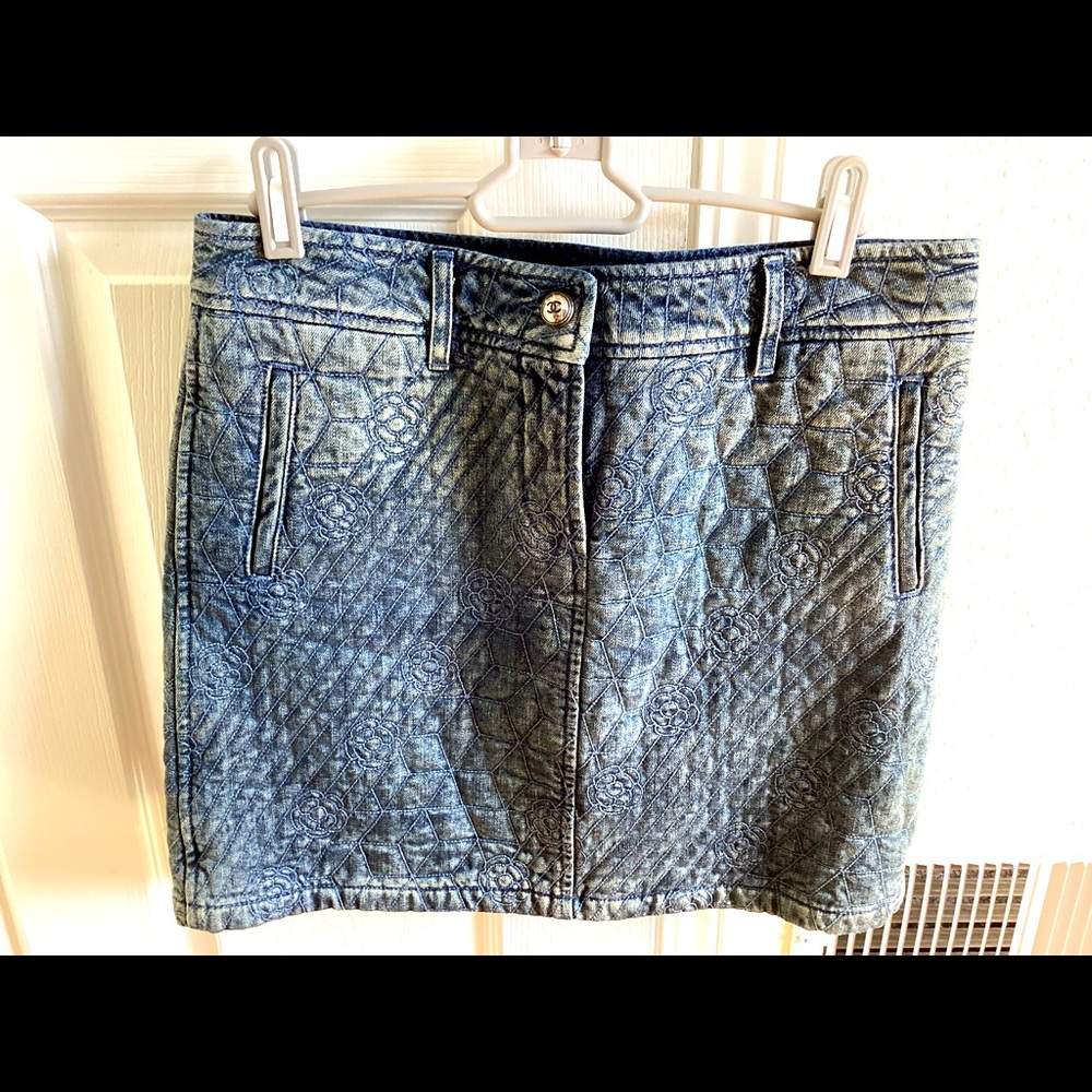 Authentic Chanel Denim Skirt